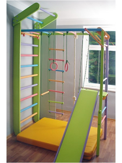 Комплекс кольоровий Шведська стінка з рукоходом Ліана